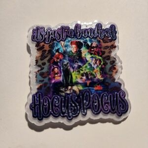 Acrylic‎ Flatback Halloween Witch Hoc Poc Sanders  Badge Clip Keychain Crafts